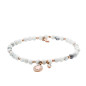 Fossil - Bracelet vintage motifs acier et howlite - Réf JA6934791