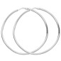 Boucles D'Oreilles  Créoles Fil 1,5 Ø48 Mm 1003240 - Marque Collection Julien D'Orcel  Argent 925/1000 - Couleur Blanc